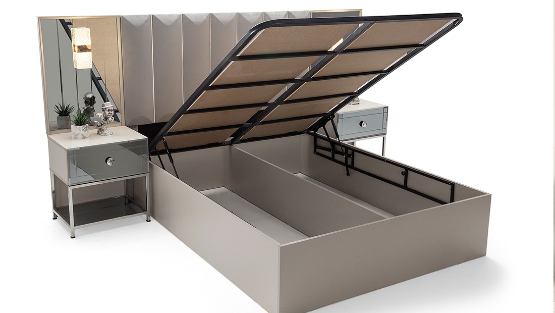 Hazal Sis Gri Yatak Odası