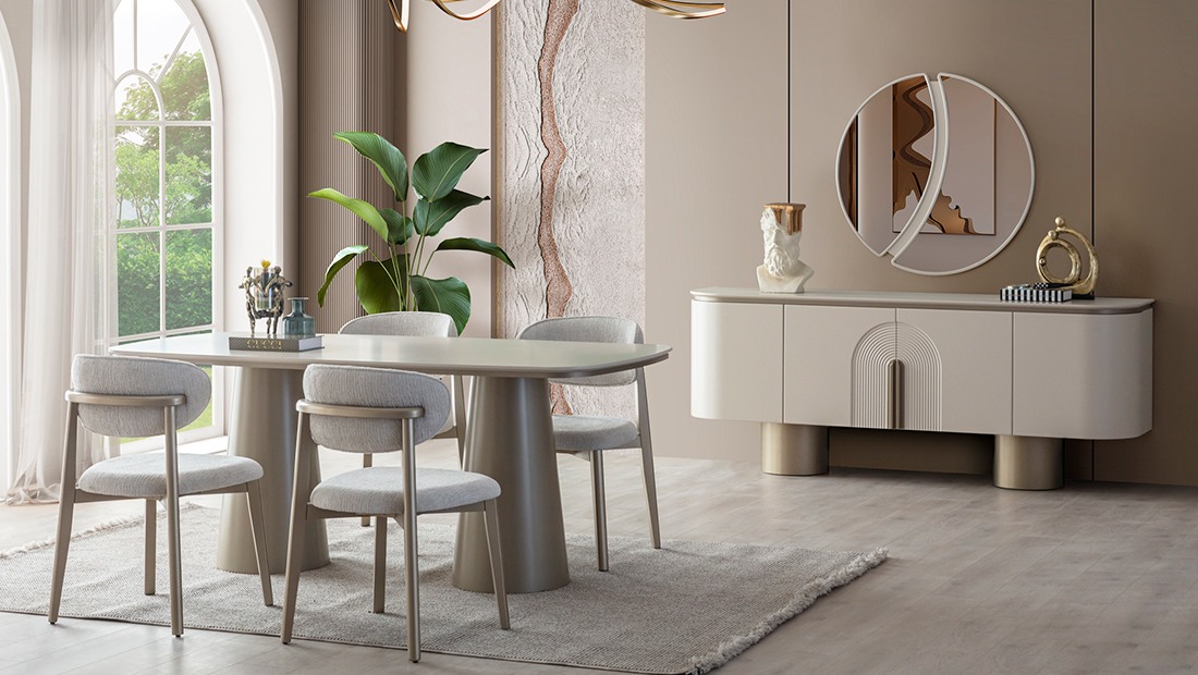 Platin Yemek Odası Takımı