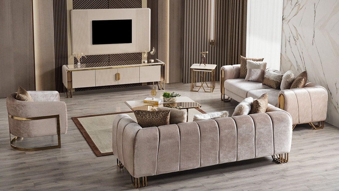 Solo Gold Luxury Koltuk Takımı